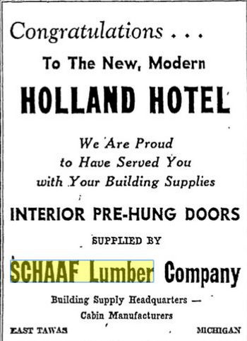 Schaff Lumber - June 1958 Ad